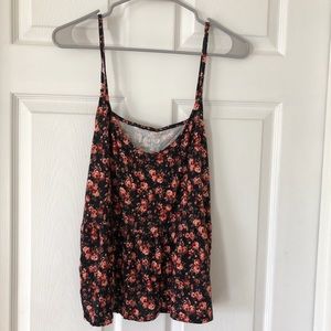 American Eagle Floral Flowy Tank Top
